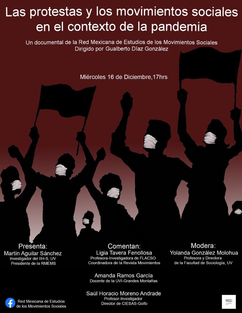 Documental cartel LAS protestas y los movimientos sociales en el contexto de la pandemia